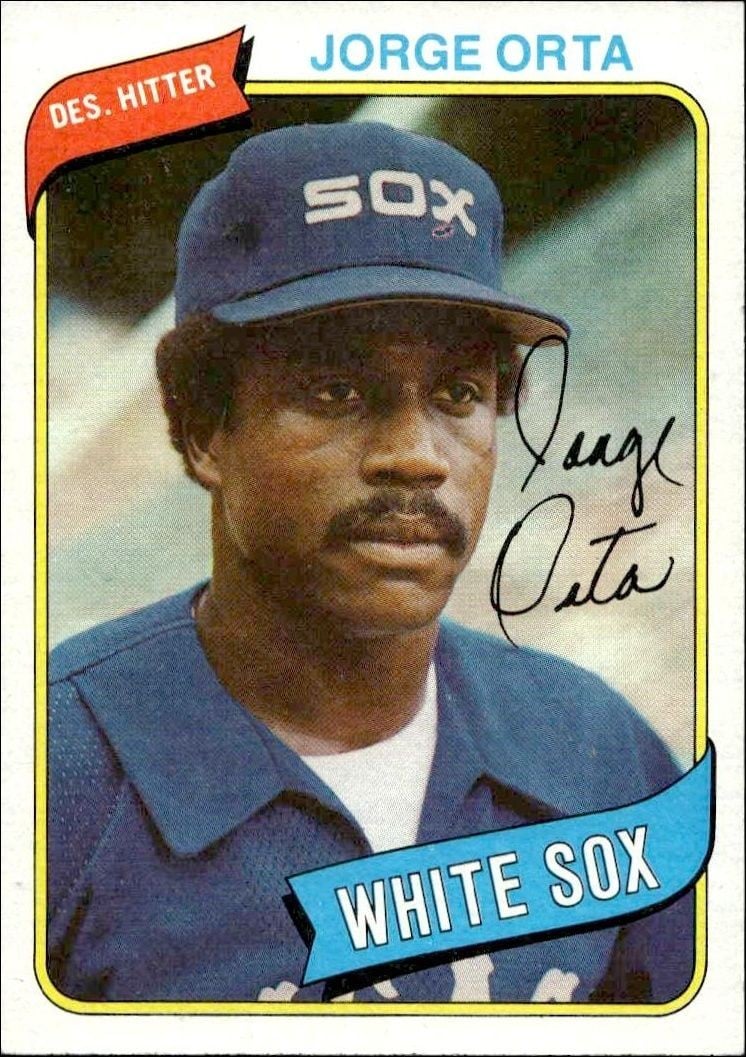 Jorge Orta 1980 Topps Jorge Orta #442 baseball trading card front