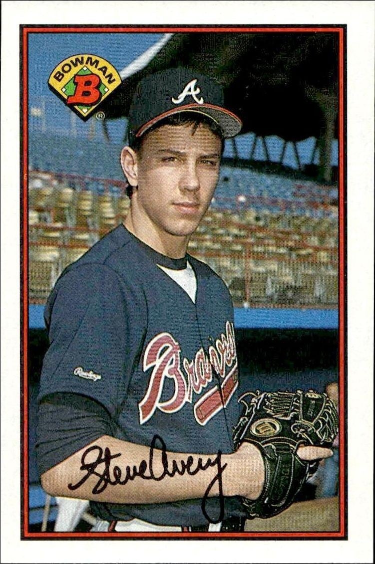 Steve Avery 1989 Bowman Steve Avery #268 baseball trading card front