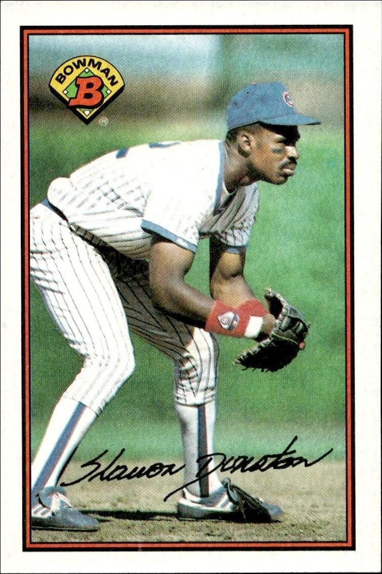 Shawon Dunston 1989 Bowman Shawon Dunston #294 baseball trading card front