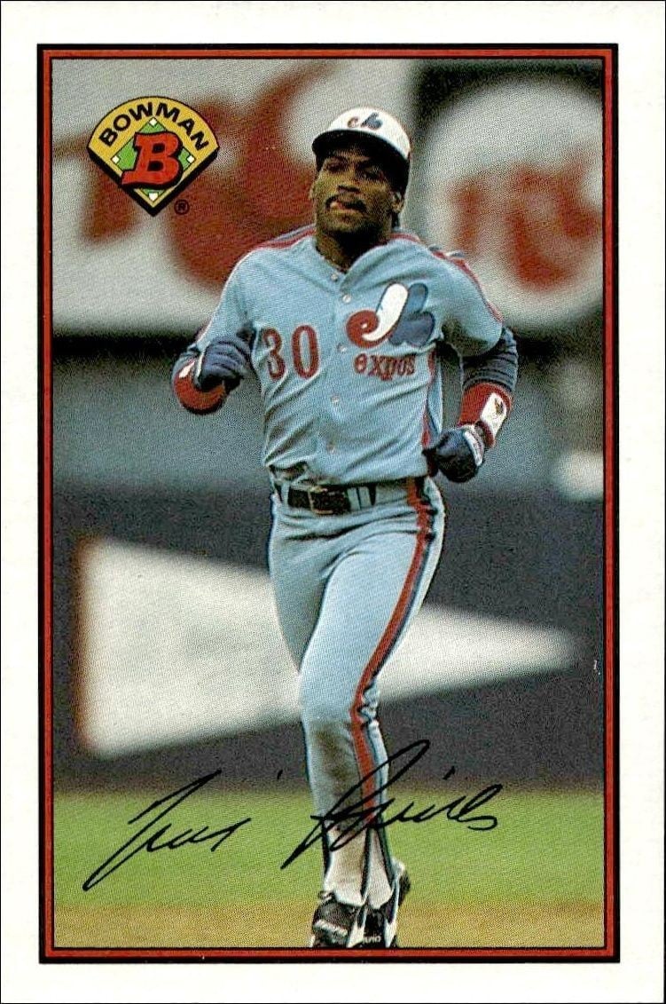 Rock Raines 1989 Bowman Rock Raines #369 baseball trading card front