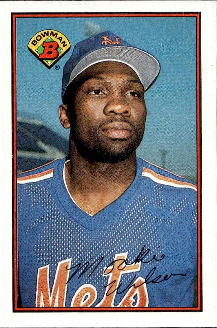 Mookie Wilson 1989 Bowman Mookie Wilson #386 baseball trading card front