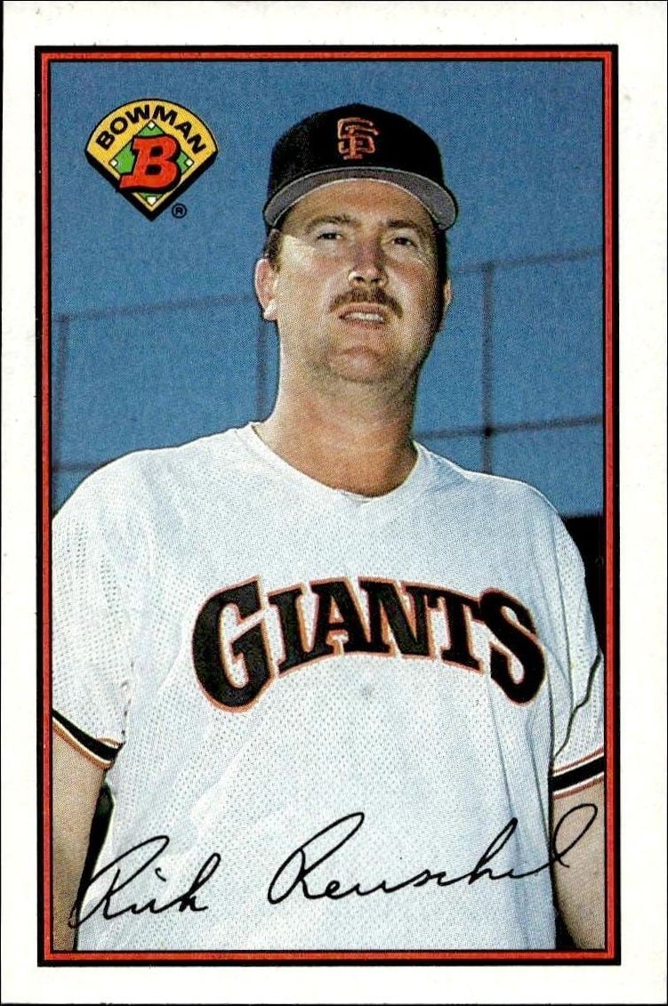 Rick Reuschel 1989 Bowman Rick Reuschel #466 baseball trading card front