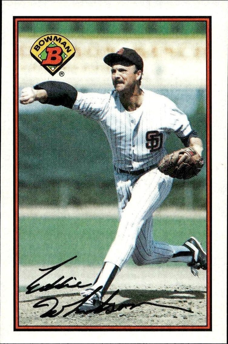 Eddie Whitson 1989 Bowman Eddie Whitson #449 baseball trading card front
