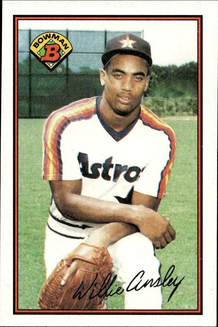Willie Ansley 1989 Bowman Willie Ansley #332 baseball trading card front