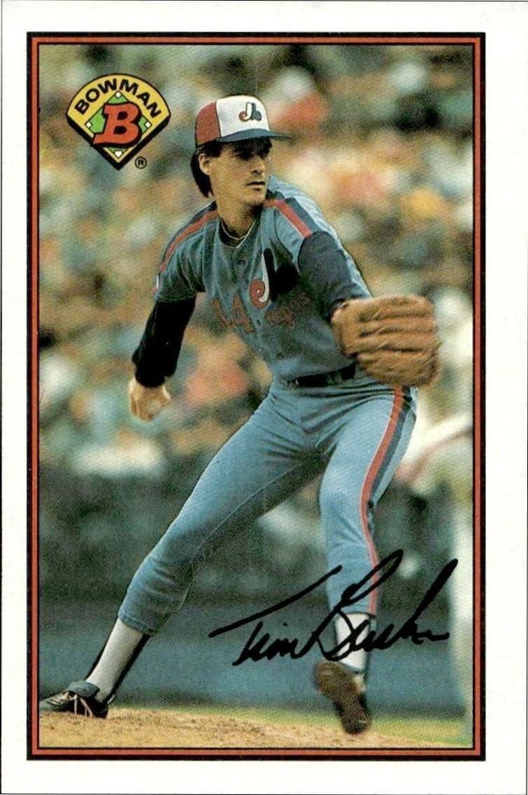 Tim Burke 1989 Bowman Tim Burke #360 baseball trading card front