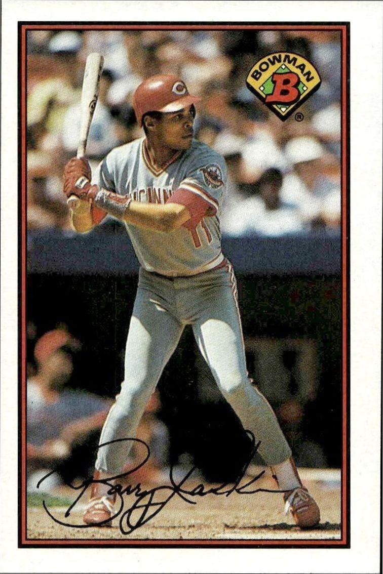 Barry Larkin 1989 Bowman Barry Larkin #311 baseball trading card front