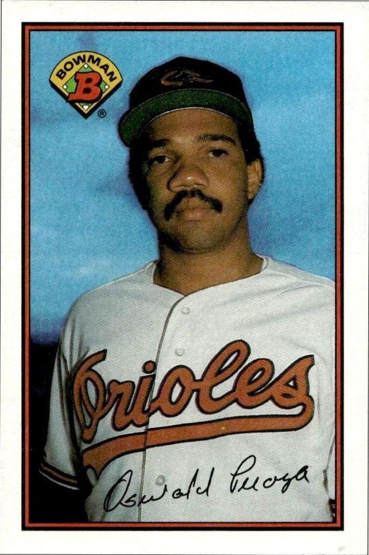 Oswald Peraza 1989 Bowman Oswald Peraza #1 baseball trading card front
