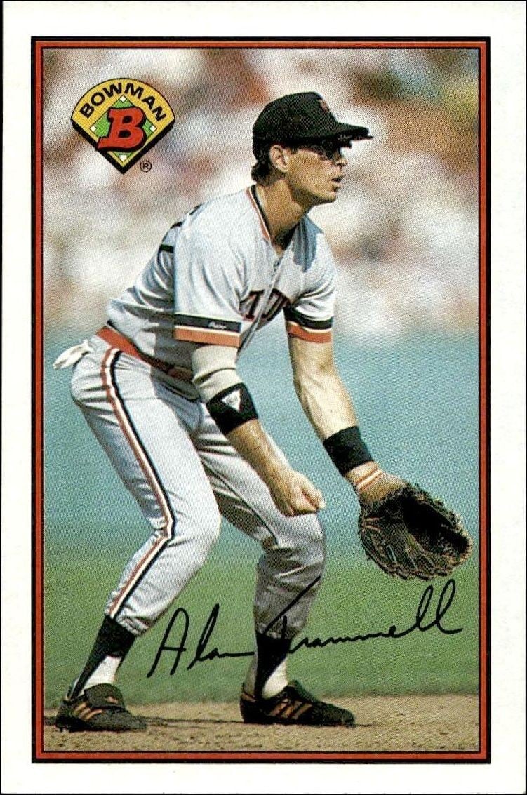 Alan Trammell 1989 Bowman Alan Trammell #105 baseball trading card front