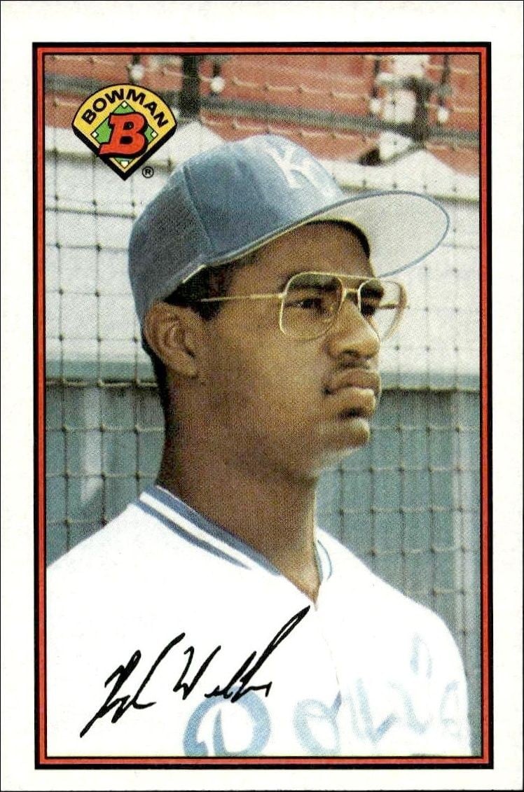 Hugh Walker 1989 Bowman Hugh Walker #127 baseball trading card front