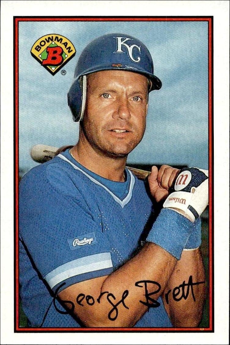 George Brett 1989 Bowman George Brett #121 baseball trading card front