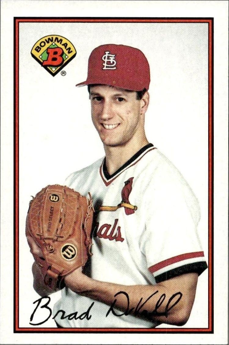 Brad DuVall 1989 Bowman Brad DuVall #430 baseball trading card front