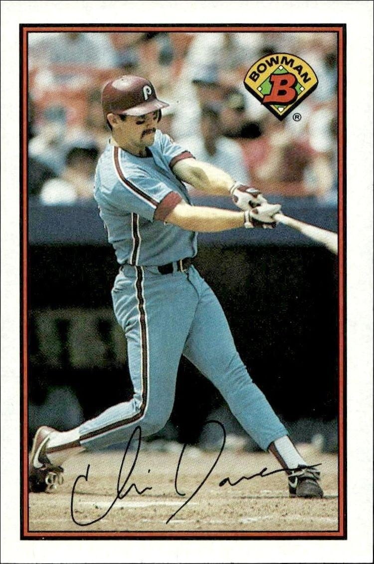 Chris James 1989 Bowman Chris James #404 baseball trading card front