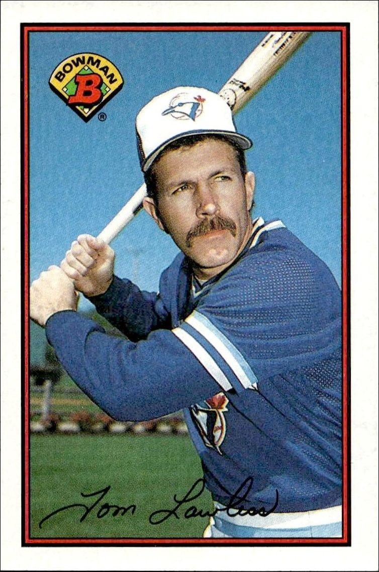 Tom Lawless 1989 Bowman Tom Lawless #255 baseball trading card front