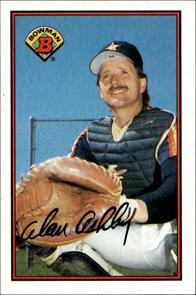 Alan Ashby 1989 Bowman Alan Ashby #327 baseball trading card front