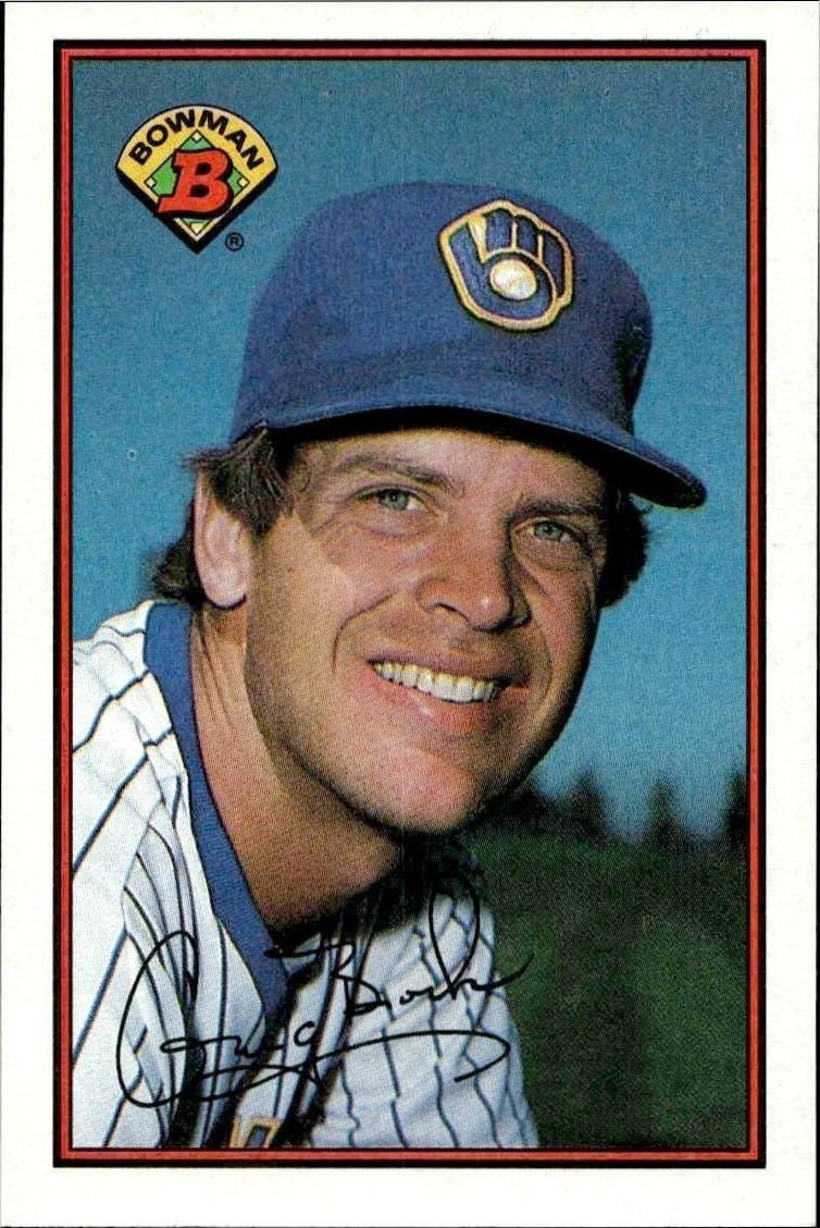 Greg Brock 1989 Bowman Greg Brock #143 baseball trading card front