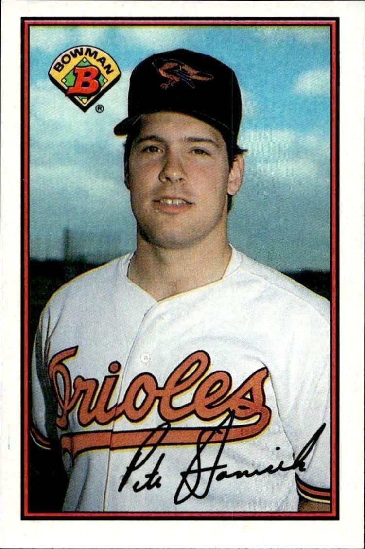 Pete Stanicek 1989 Bowman Pete Stanicek #14 baseball trading card front