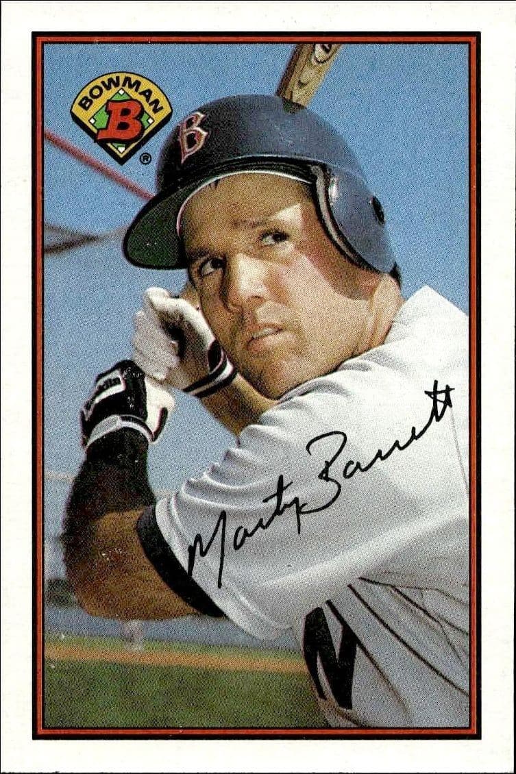 1989 Bowman Marty Barrett #28 trading card
