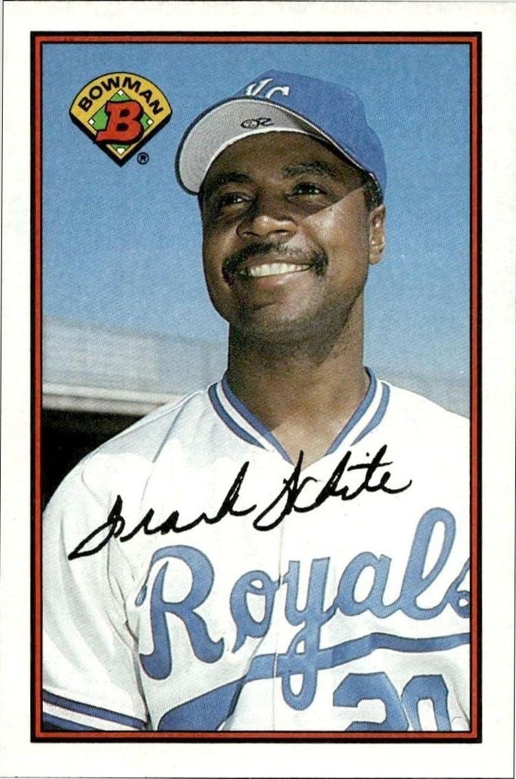 Frank White 1989 Bowman Frank White #122 baseball trading card front
