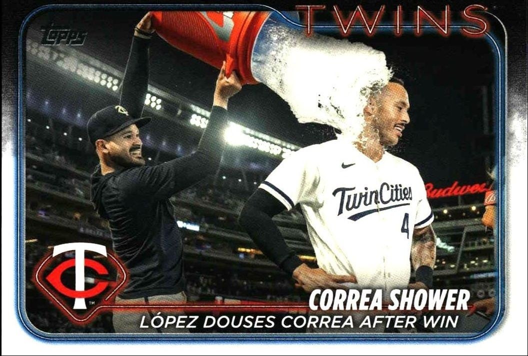 Correa Shower 2024 Topps Correa Shower #155 baseball trading card front