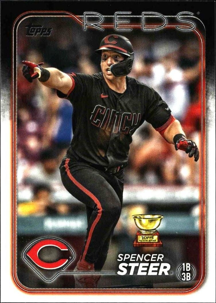 Spencer Steer 2024 Topps Series 2 Spencer Steer #485 baseball trading card front