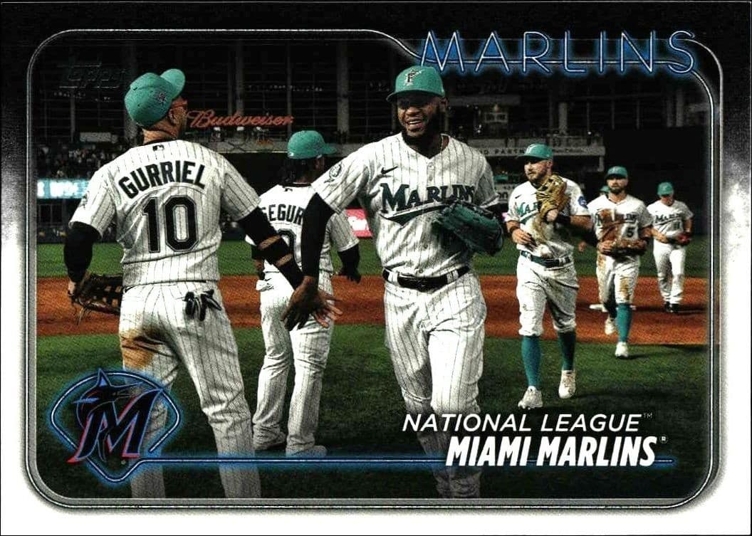 2024 Topps Series 1 Miami Marlins #252 trading card