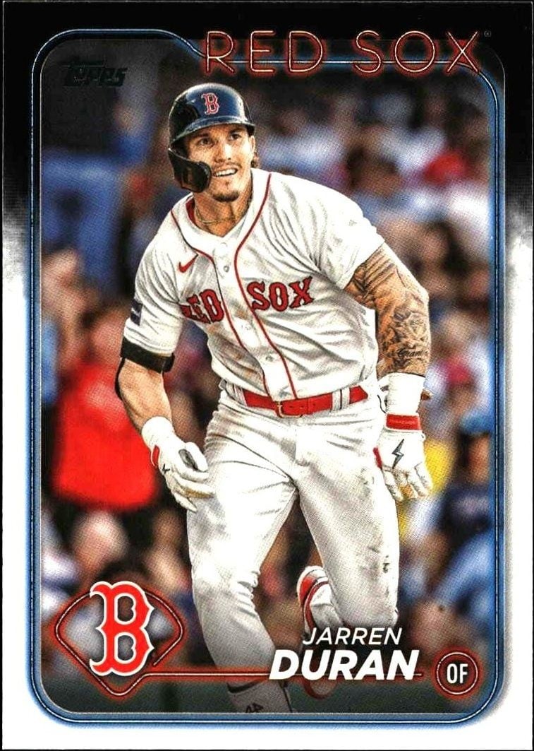 Jarren Duran 2024 Topps Jarren Duran #108 baseball trading card front