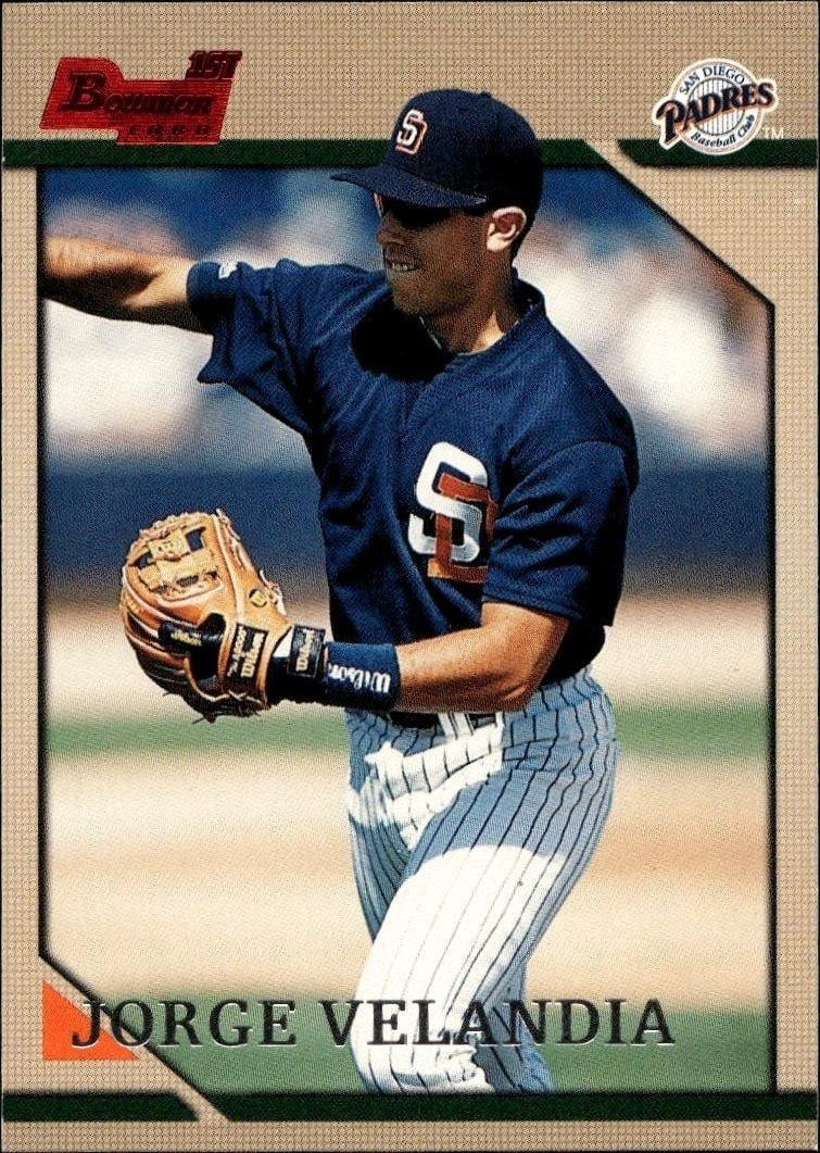 Jorge Velandia 1996 Bowman Jorge Velandia #203 baseball trading card front
