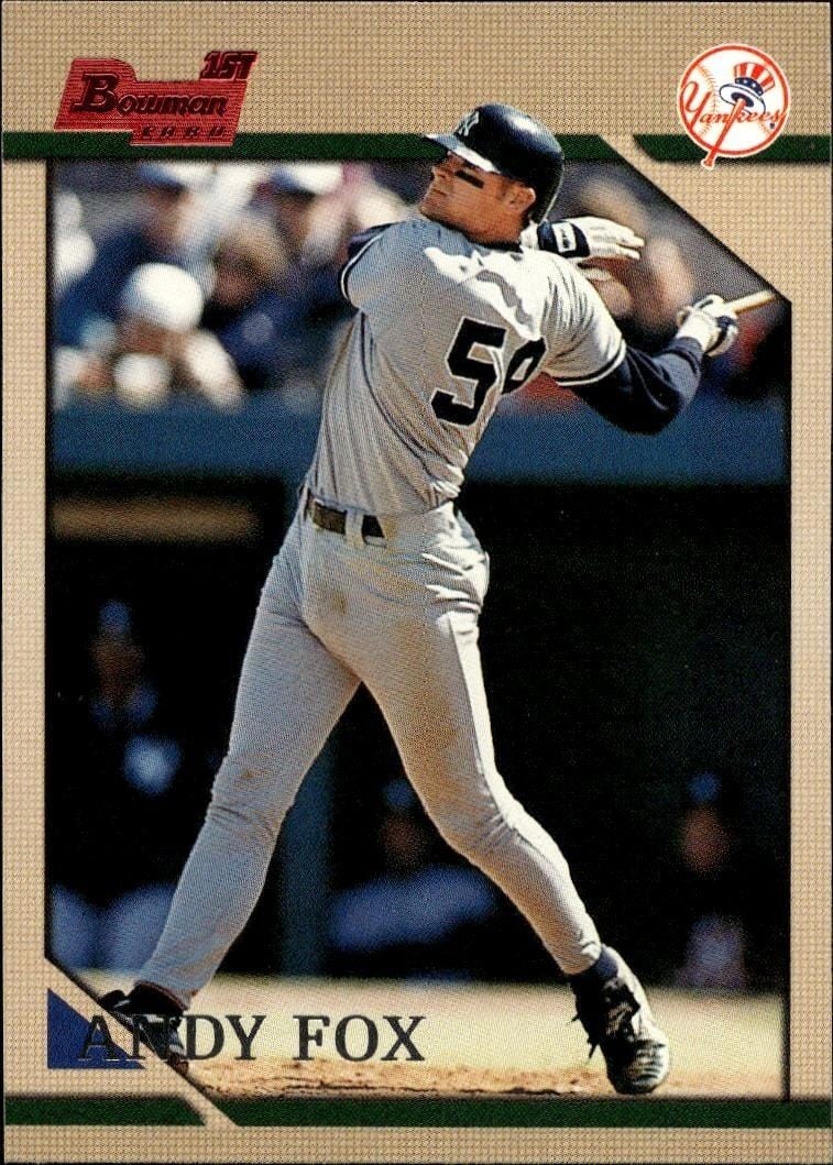 Andy Fox 1996 Bowman Andy Fox #275 baseball trading card front