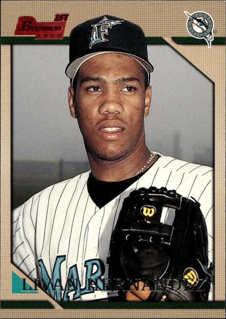 Livan Hernandez 1996 Bowman Livan Hernandez #266 baseball trading card front