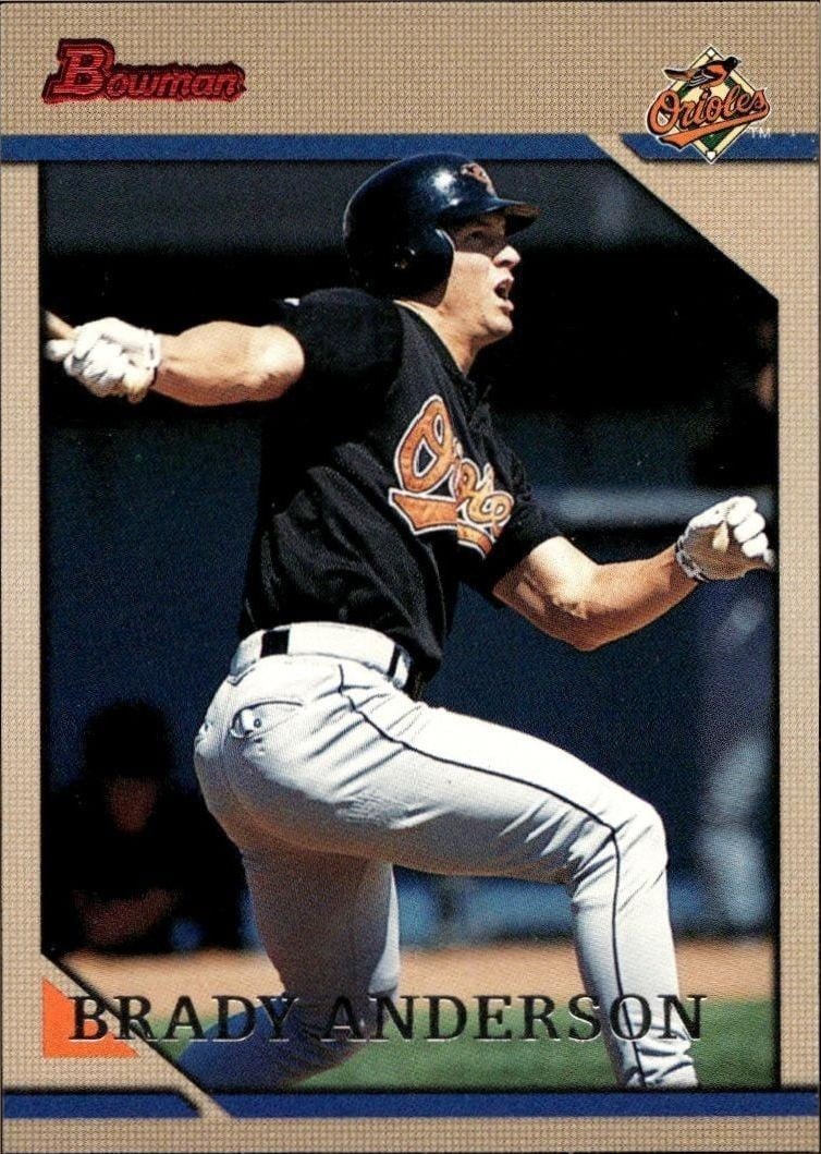 Brady Anderson 1996 Bowman Brady Anderson #110 baseball trading card front