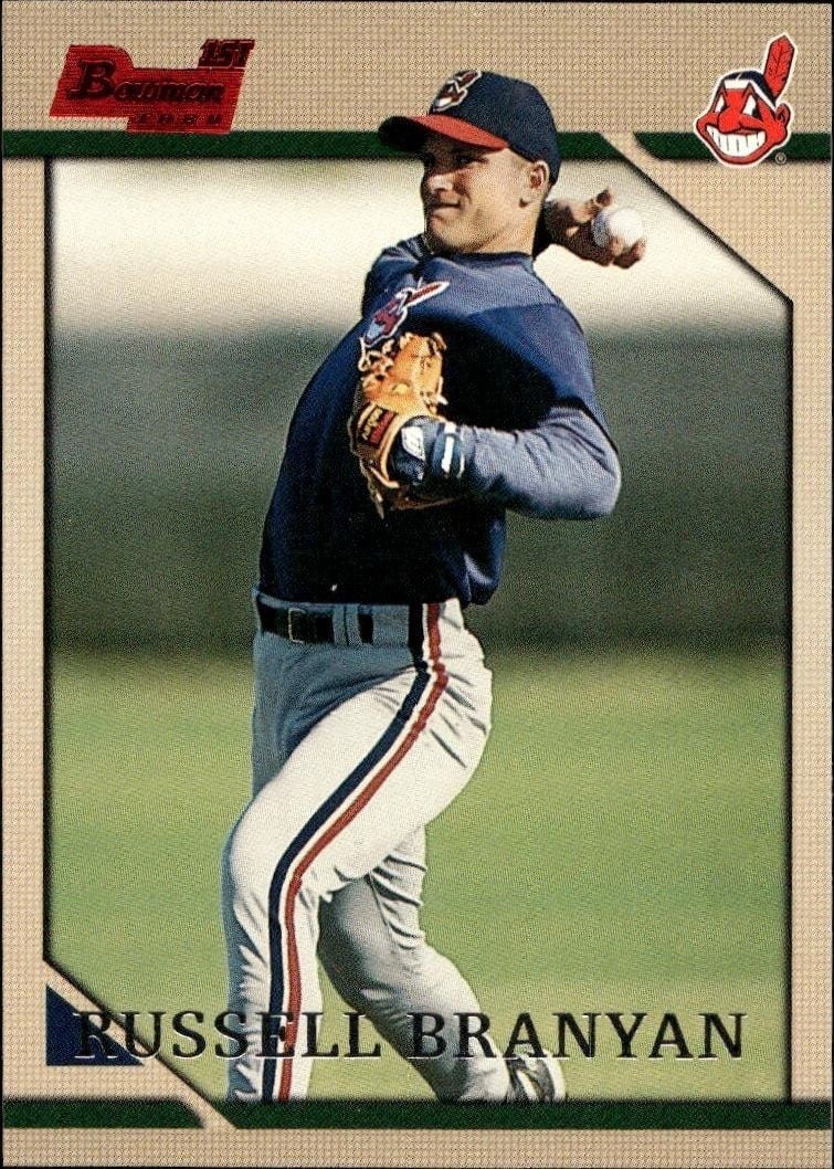 Russell Branyan 1996 Bowman Russell Branyan #342 baseball trading card front
