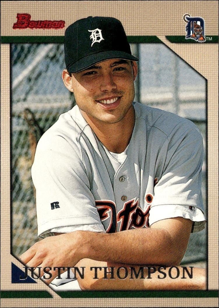 Justin Thompson 1996 Bowman Justin Thompson #214 baseball trading card front