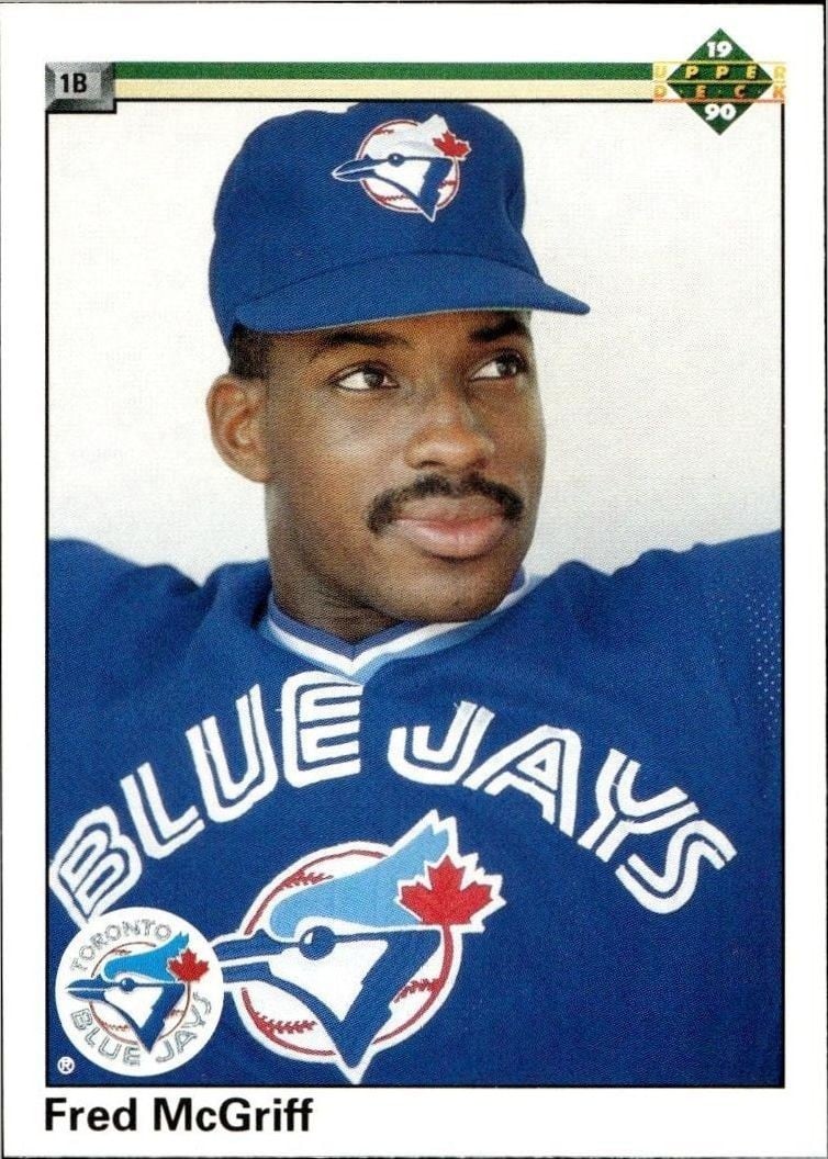 Fred McGriff 1990 Upper Deck Fred McGriff #108 baseball trading card front