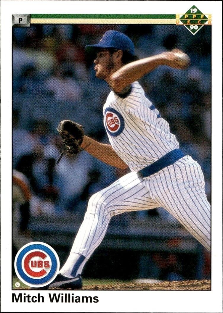 1990 Upper-Deck Mitch Williams #174 trading card