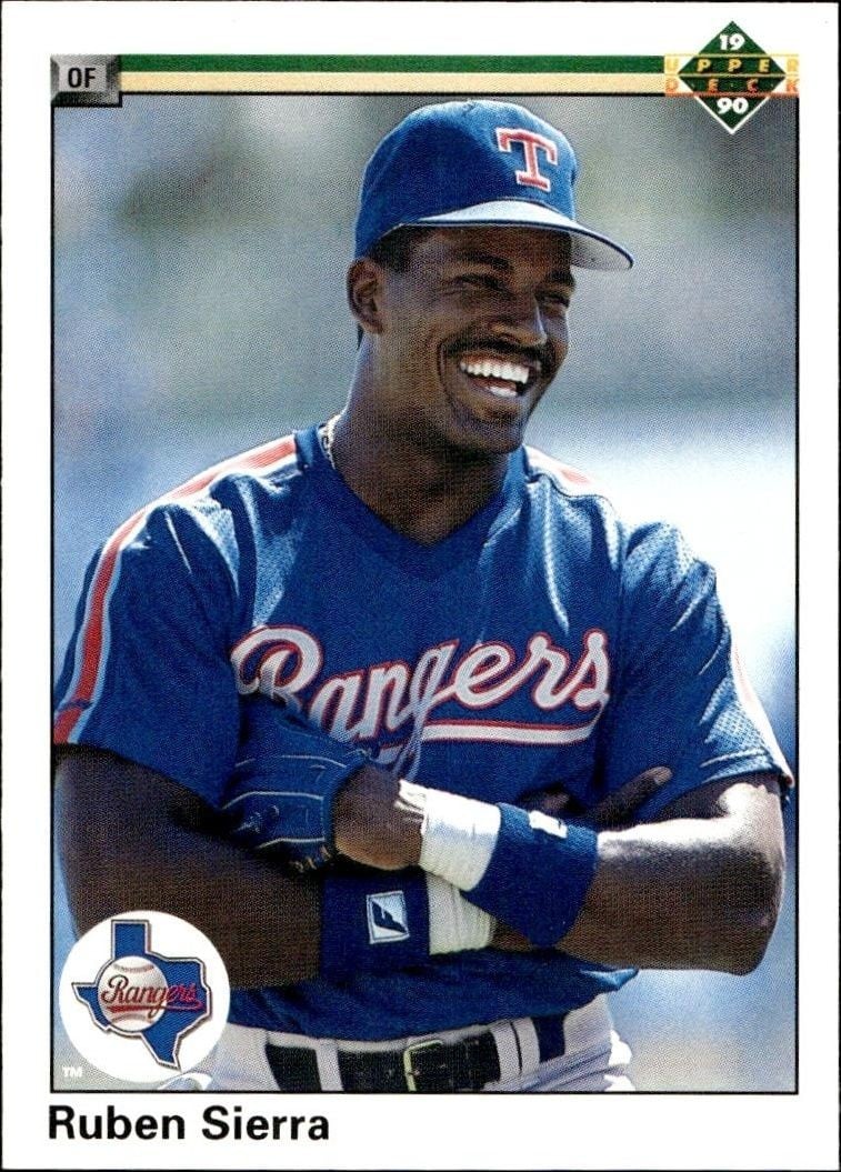 Ruben Sierra 1990 Upper Deck Ruben Sierra #355 baseball trading card front