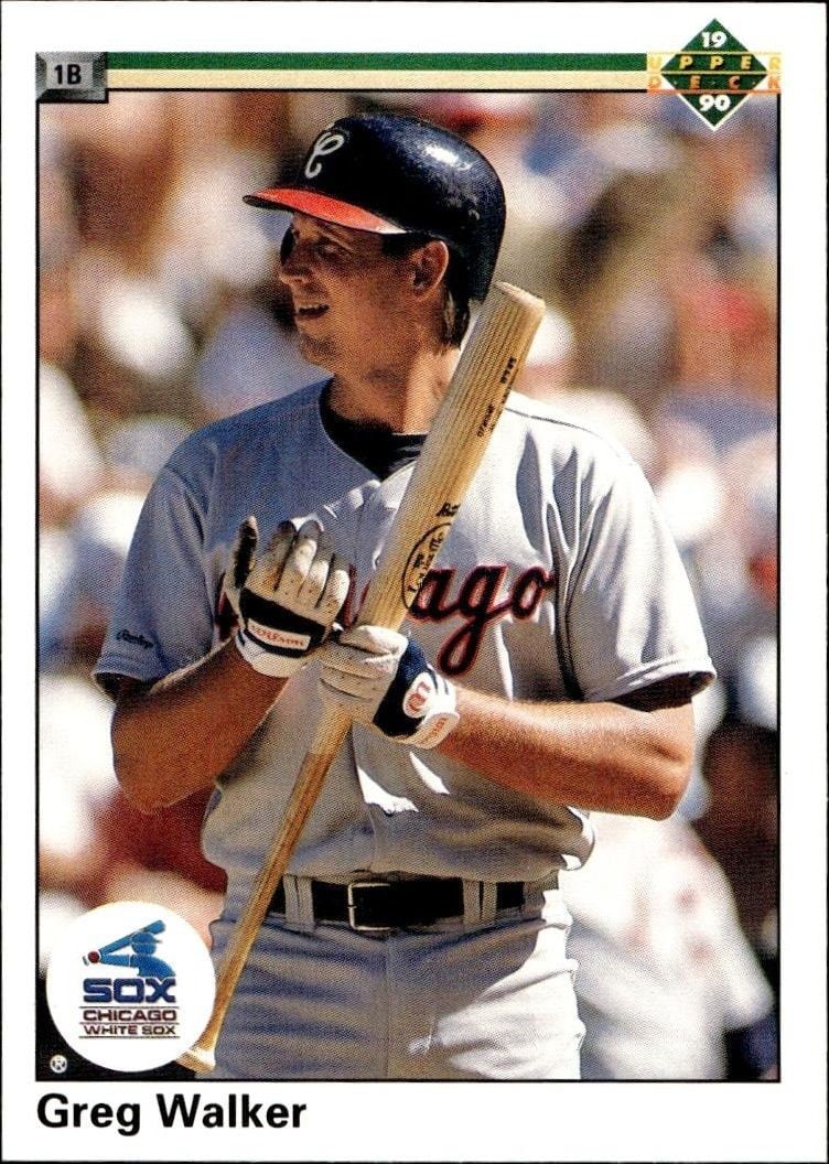 Greg Walker 1990 Upper Deck Greg Walker #350 baseball trading card front