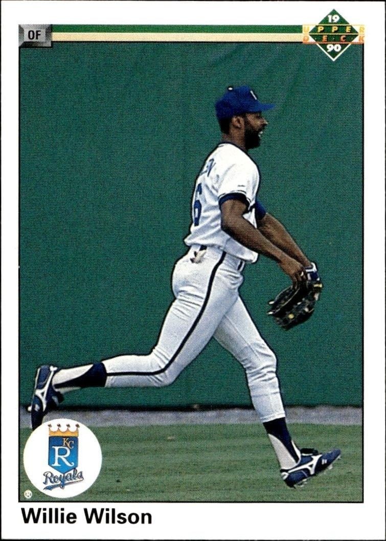 Willie Wilson 1990 Upper Deck Willie Wilson #349 baseball trading card front