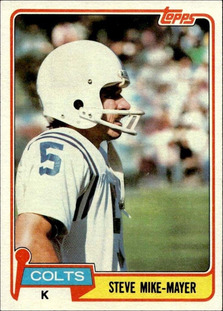 Steve Mike-Mayer 1981 Topps Steve Mike-Mayer #277 football trading card front