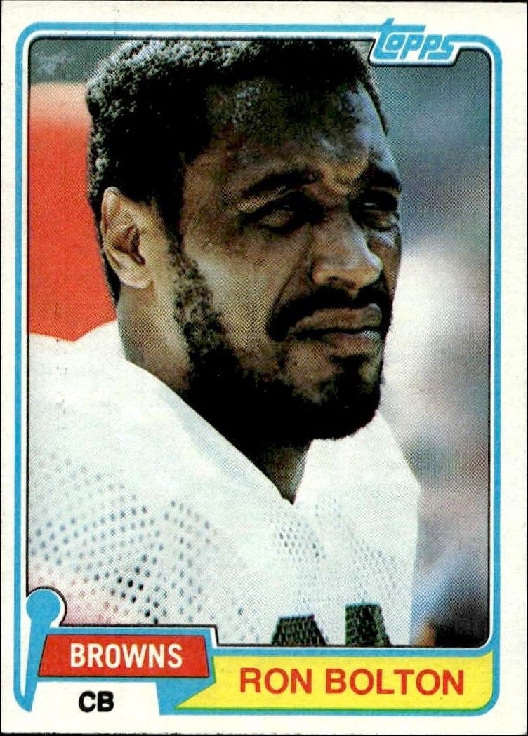 Ron Bolton 1981 Topps Ron Bolton #221 football trading card front