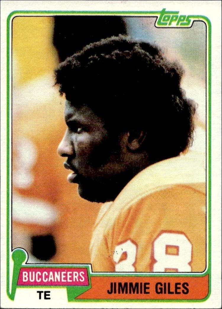 Jimmie Giles 1981 Topps Jimmie Giles #293 football trading card front