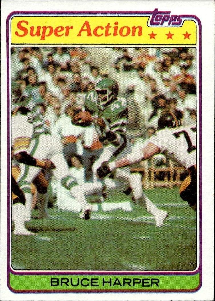 Bruce Harper 1981 Topps Bruce Harper #424 football trading card front