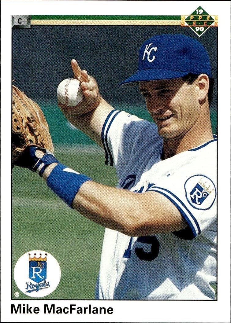 Mike Macfarlane 1990 Upper Deck Mike Macfarlane #307 baseball trading card front