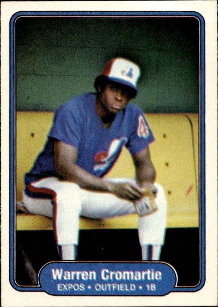 Warren Cromartie 1982 Fleer Warren Cromartie #186 baseball trading card front