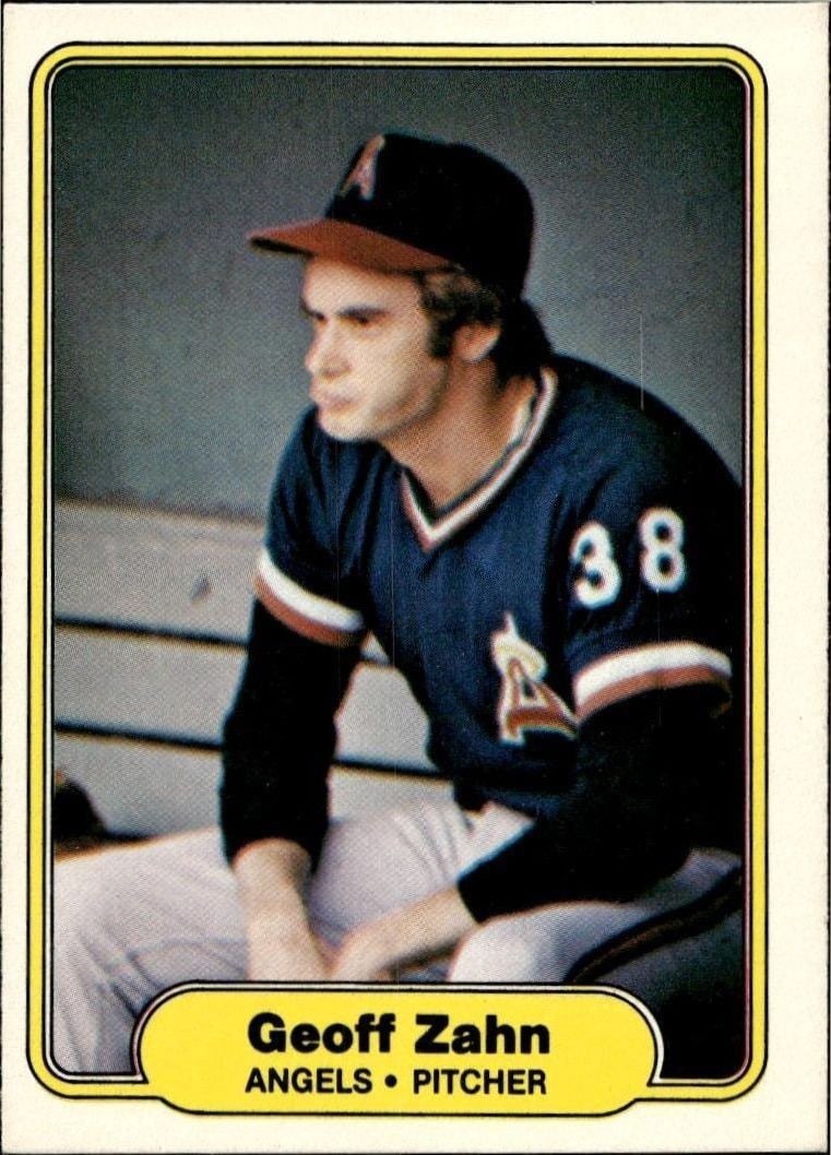 Geoff Zahn 1982 Fleer Geoff Zahn #474 baseball trading card front