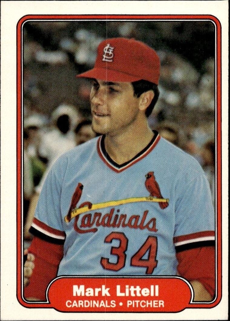 Mark Littell 1982 Fleer Mark Littell #120 baseball trading card front