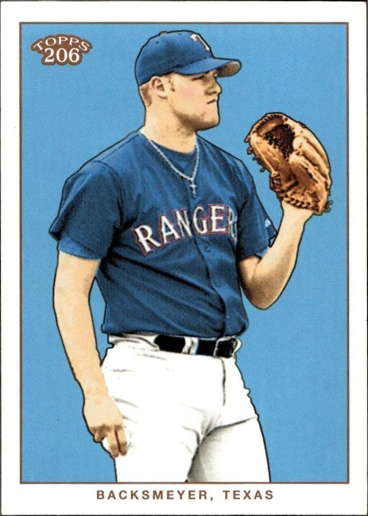 Justin Backsmeyer 2002 Topps 206 Justin Backsmeyer #142 baseball trading card front
