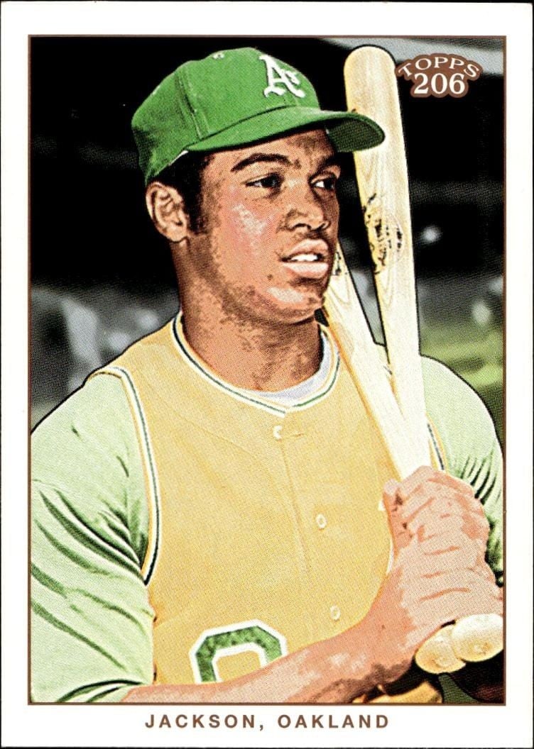 Reggie Jackson 2002 Topps 206 Reggie Jackson #162 baseball trading card front
