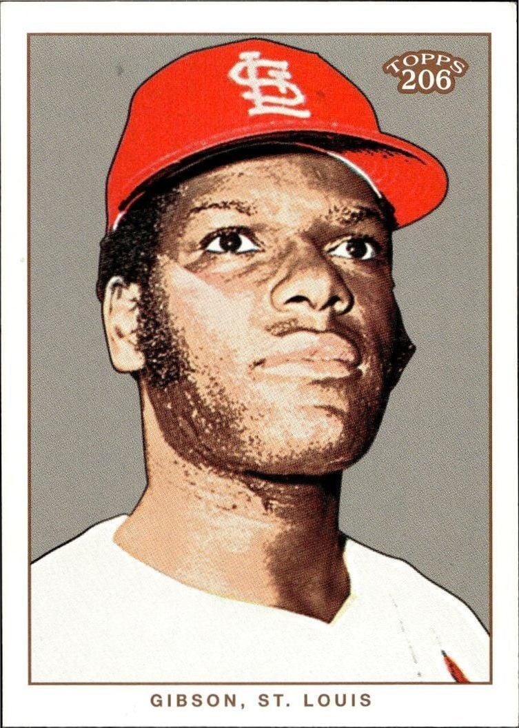 Bob Gibson 2002 Topps 206 Bob Gibson #161 baseball trading card front