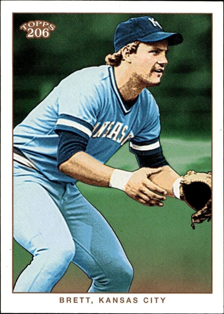 George Brett 2002 Topps 206 George Brett #159 baseball trading card front