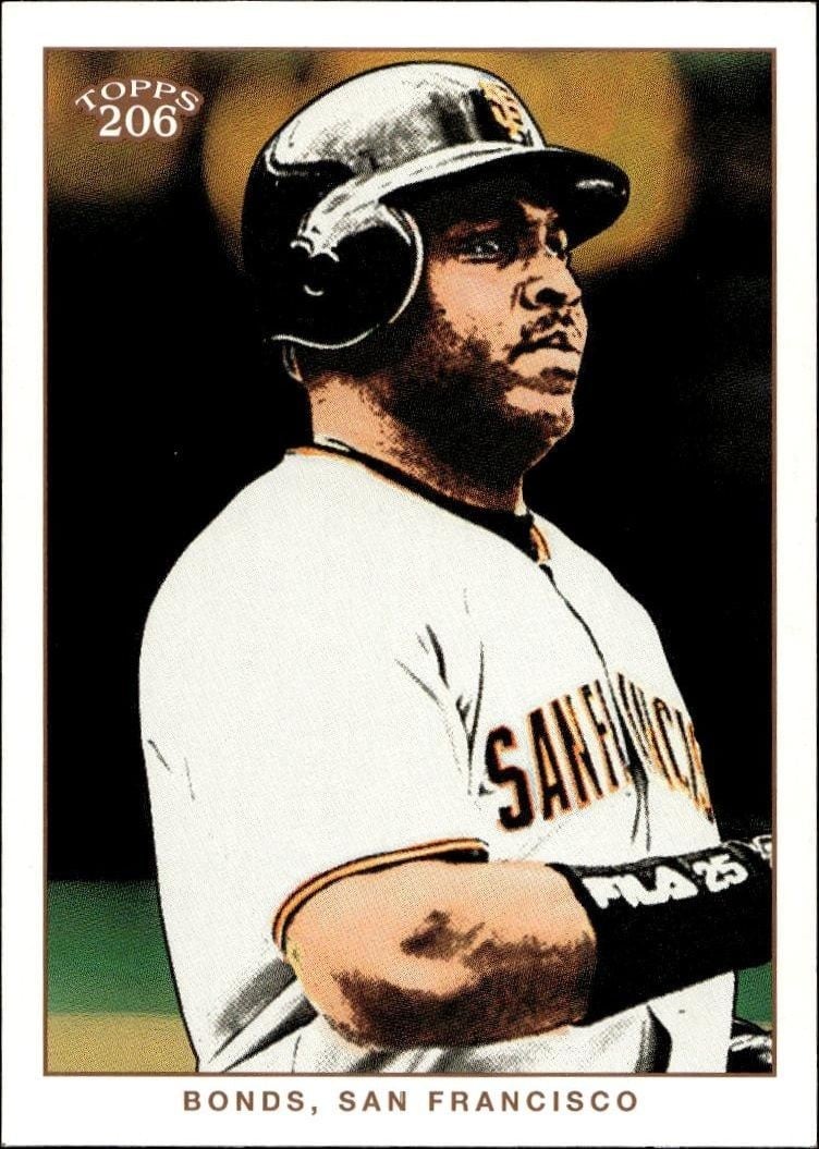 Barry Bonds 2002 Topps 206 Barry Bonds #34 baseball trading card front